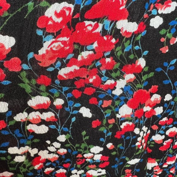 Lulu's Maxi Dress XL Black Floral Off the Shoulder Maxi Side Slits Romantic New - Picture 11 of 15